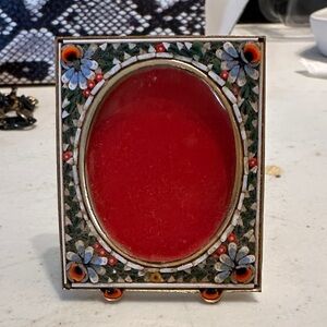Murano Floral Mosaic Frame - Red and Green